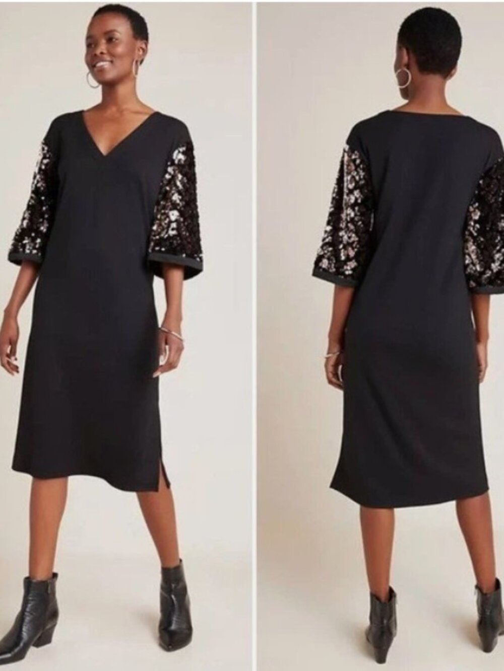 Anthropologie Ro & De Ariel Sequin Midi Dress